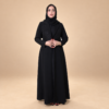 عباية كلاسيك بانيل كوبرا سوداء - الواجهة الأمامية الكاملة