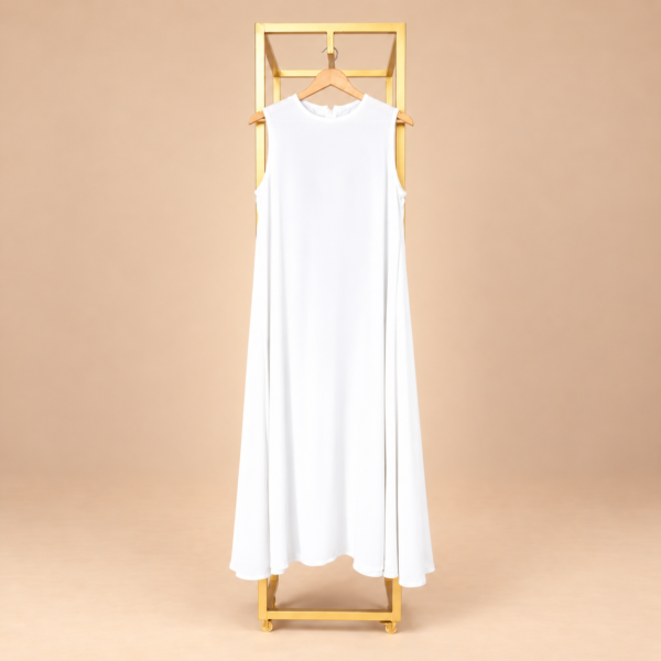 دريس داخلي أبيض مخصص للارتداء تحت العباية | White inner dress for wearing under an abaya