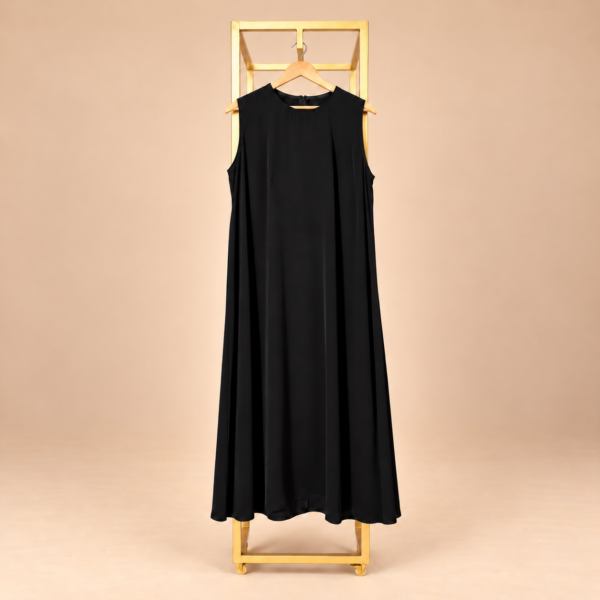 دريس داخلي أسود مخصص للارتداء تحت العباية | Black inner dress for wearing under an abaya