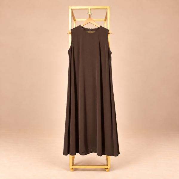 دريس داخلي بني مخصص للارتداء تحت العباية | Brown inner dress for wearing under an abaya